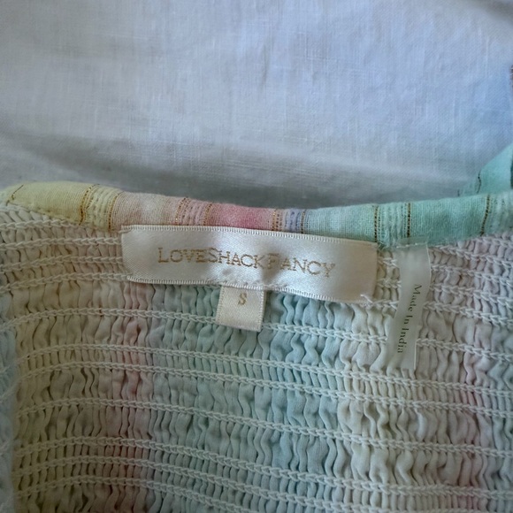 LoveShackFancy Multicolor Smocked Top - Picture 6 of 6